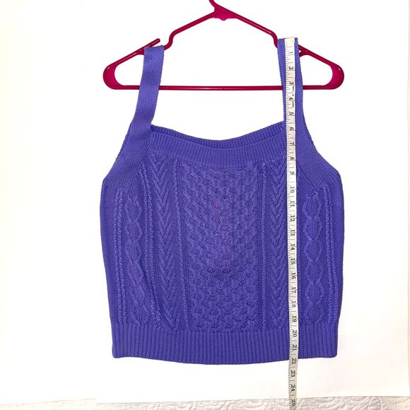 NWT Lilly Pulitzer Evanie Knit Tank Top Sweater Shirt Mystical Purple Violet L - Picture 8 of 13